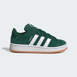 adidas Campus 00s Elastic Lace Shoes Kids Dark Green / Cloud White / Gum (JI4332)