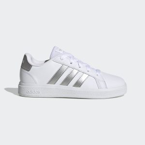 adidas Grand Court Lifestyle Tennis Lace-Up Schuh Cloud White / Matte Silver / Matte Silver (GW6506)
