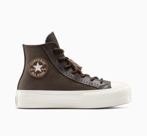 Converse Chuck Taylor All Star Lift Platform Tassels Fresh Brew/Egret/Bear Nap (A14242C)