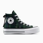 Converse Chuck Taylor All Star Lift Platform Plaid Navy Navy/Black/White (A13879C)