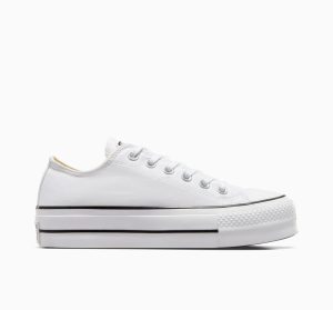 Converse Chuck Taylor All Star Platform Canvas Low Top White, Black White/ Black (560251C)