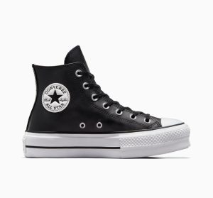 Converse Chuck Taylor All Star Platform Leather High-Top Black Black (561675C)