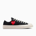 Converse Converse x PLAY Comme des Garçons Single Heart Chuck 70 Black, White, Red Black/ Cream/ Red (A08804C)