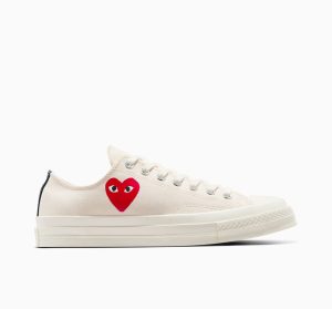 Converse Converse x PLAY Comme des Garçons Single Heart Chuck 70 White, Black Black (A08805C)