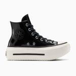 Converse Chuck Taylor All Star Lift Double Stack Platform Patent Leather Black Black/Egret/Black (A12977C)