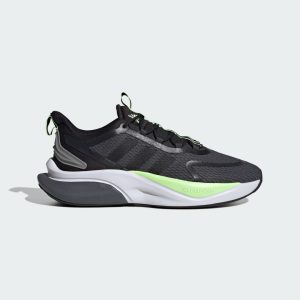adidas Alphabounce+ Bounce Schuh Grey Six / Core Black / Green Spark (IG3584)