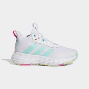 adidas Ownthegame 2.0 Basketballschuh Cloud White / Flash Aqua / Lucid Pink (IF2696)
