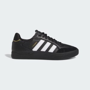 adidas Tyshawn Low Schuh Core Black / Cloud White / Gold Metallic (IE3124)