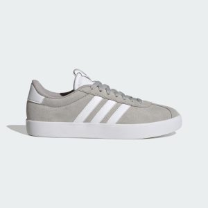adidas VL Court 3.0 Schuh Grey Two / Cloud White / Silver Metallic (ID6280)