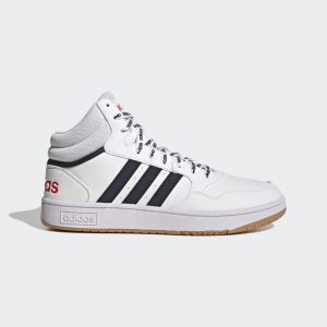 adidas Hoops 3.0 Mid Lifestyle Basketball Classic Vintage Schuh Cloud White / Legend Ink / Vivid Red (FZ5668)