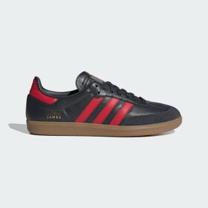 adidas Samba OG Schuh Carbon / Better Scarlet / Gum (IG6173)