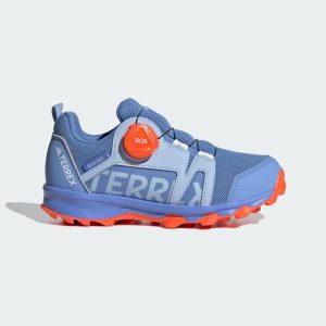 adidas Terrex Agravic BOA RAIN.RDY Trailrunning-Schuh Blue Dawn / Cloud White / Impact Orange (HQ3498)