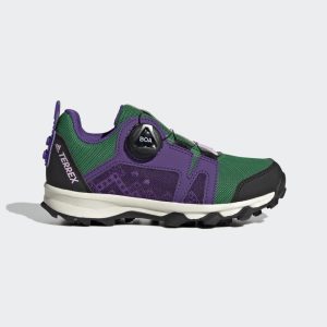 adidas TERRREX Agravic BOA x LEGO Trailrunning-Schuh Core Green / Sharp Purple / Bliss Lilac (GX2188)