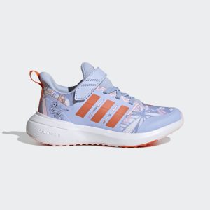 adidas x Disney FortaRun 2.0 Vaiana Cloudfoam Sport Running Elastic Lace Top Strap Schuh Blue Dawn / Semi Impact Orange / Cloud White (HP8999)