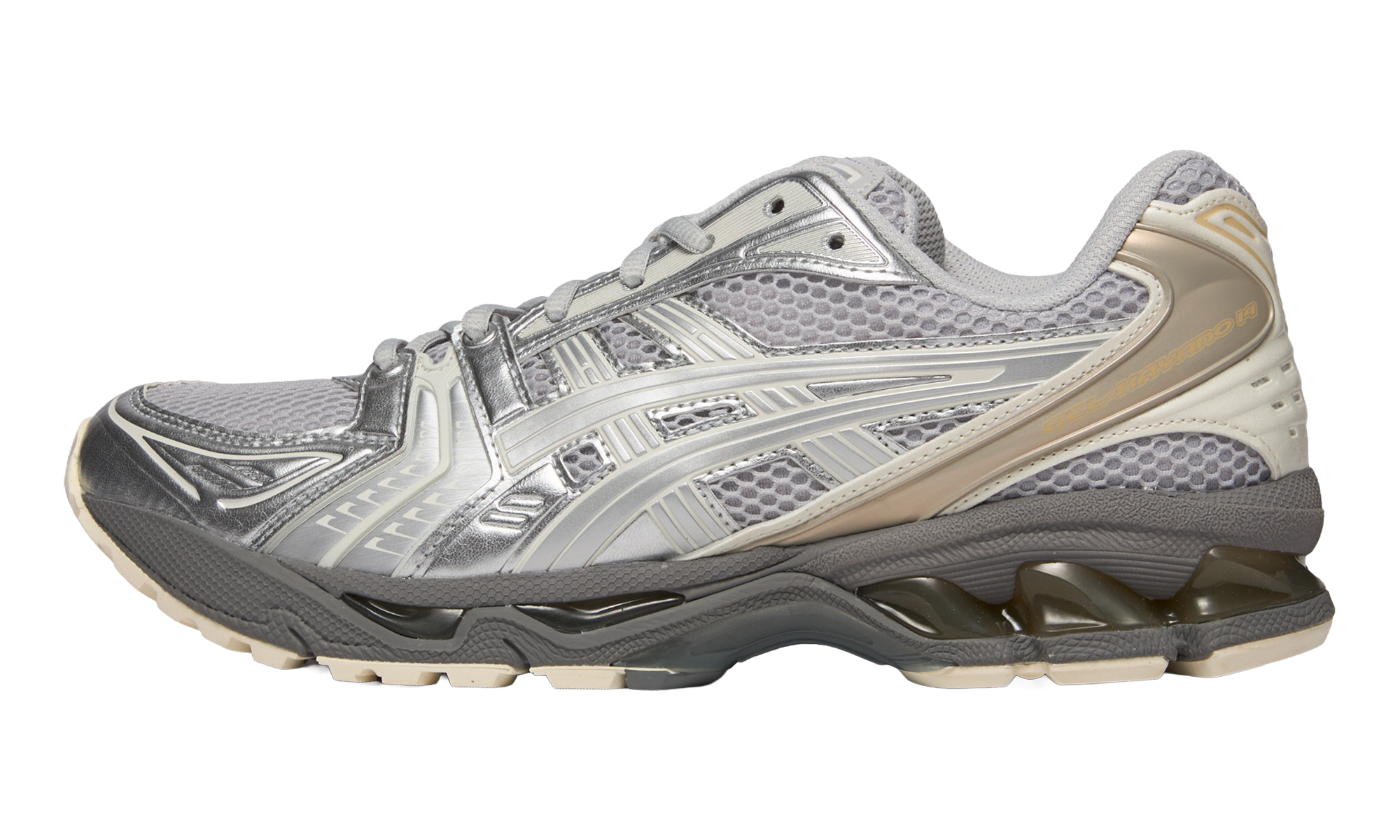 Asics Gel-Kayano 14 in Betongrau und Silber