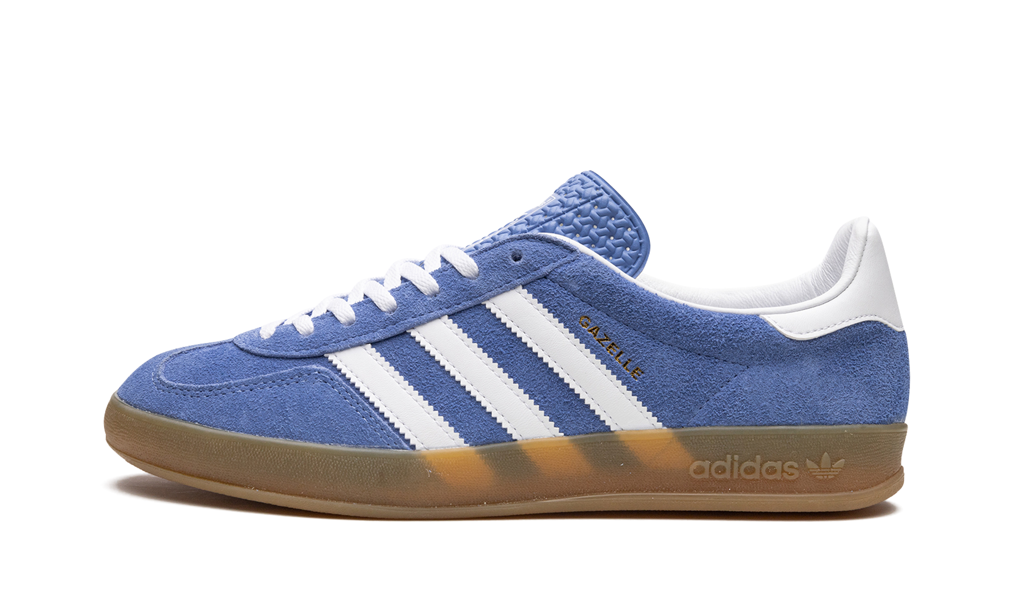 adidas Gazelle Indoor in tiefem Blau mit goldenen Details