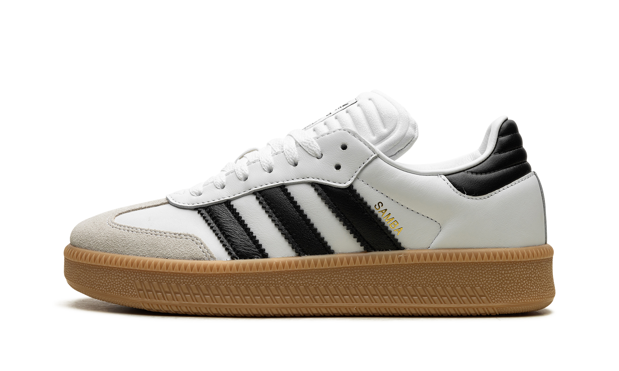 adidas Samba XLG in Weiß auf dicker Sohle
