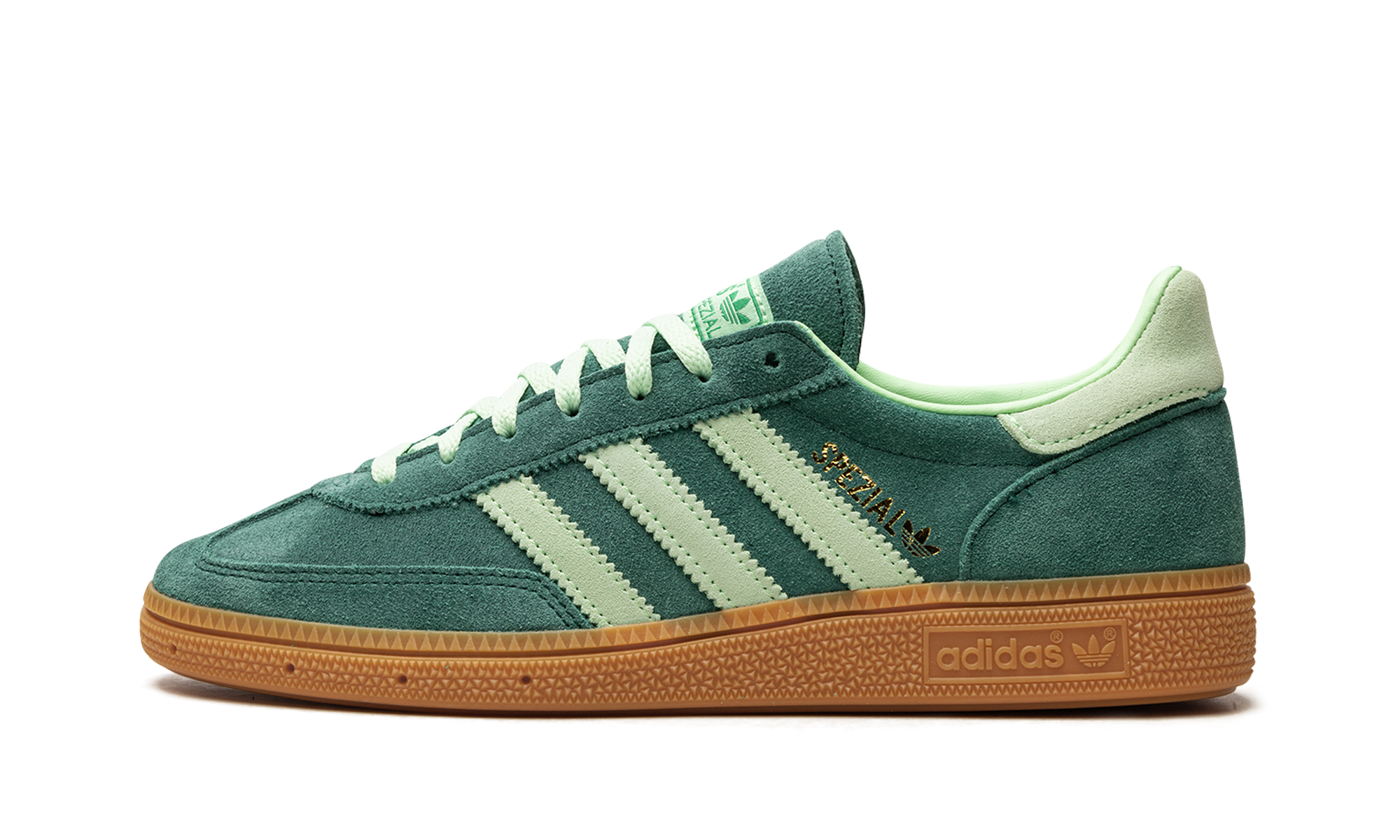 adidas Handball Spezial in Grün mit weißen Streifen