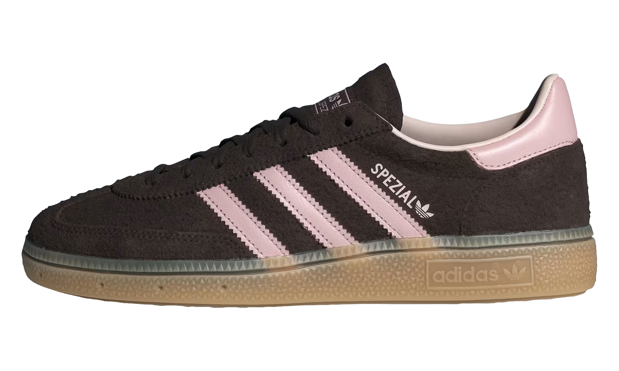 adidas Handball Spezial in Kaffeebraun mit rosa Akzenten