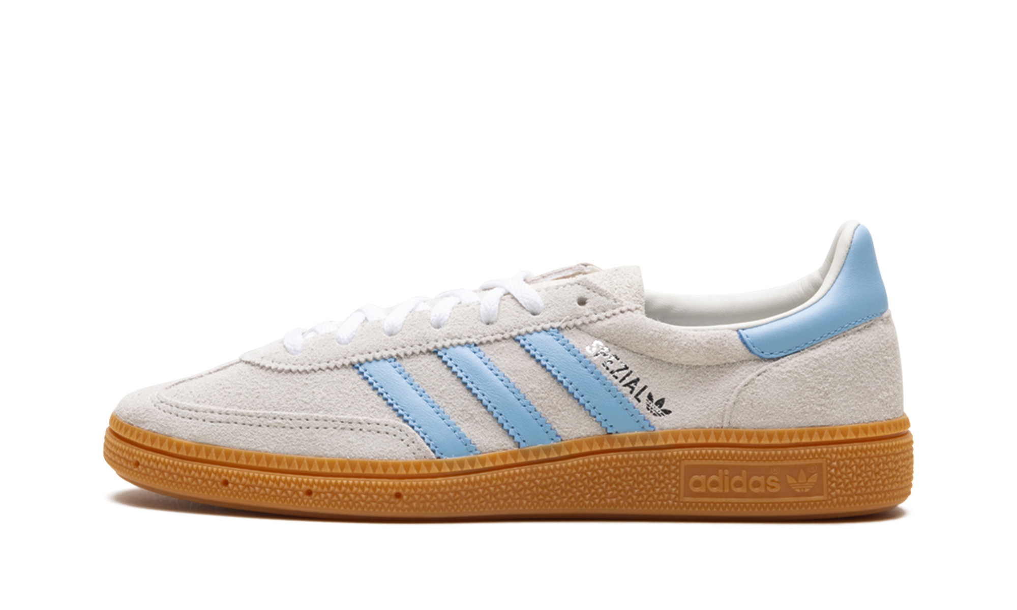 adidas Handball Spezial in Beige mit hellblauen Streifen