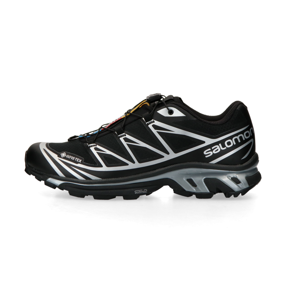 Salomon XT-6 Gore-Tex in Schwarz mit grauen und silbernen Akzenten