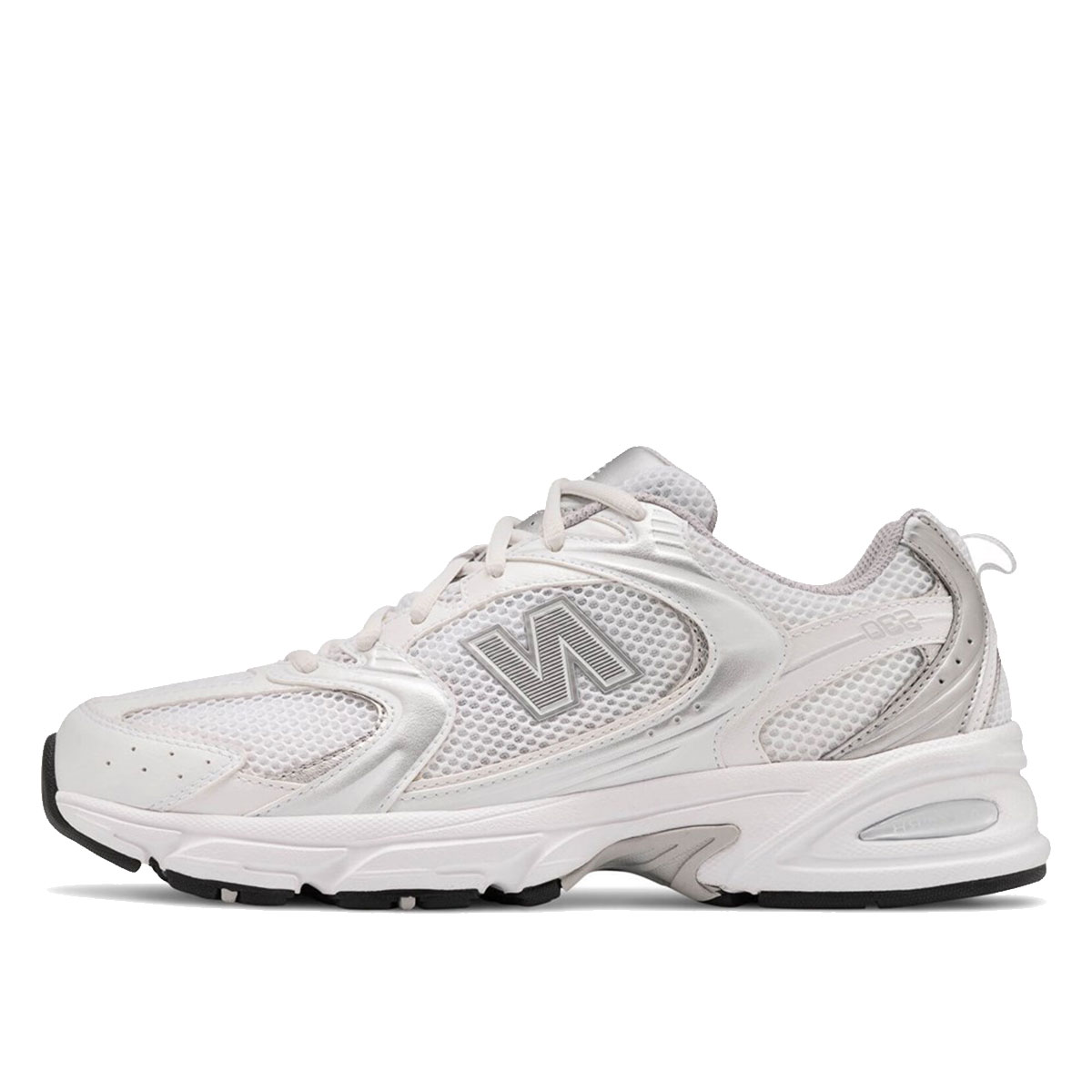 New Balance 530 in Weiß mit grauen Akzenten