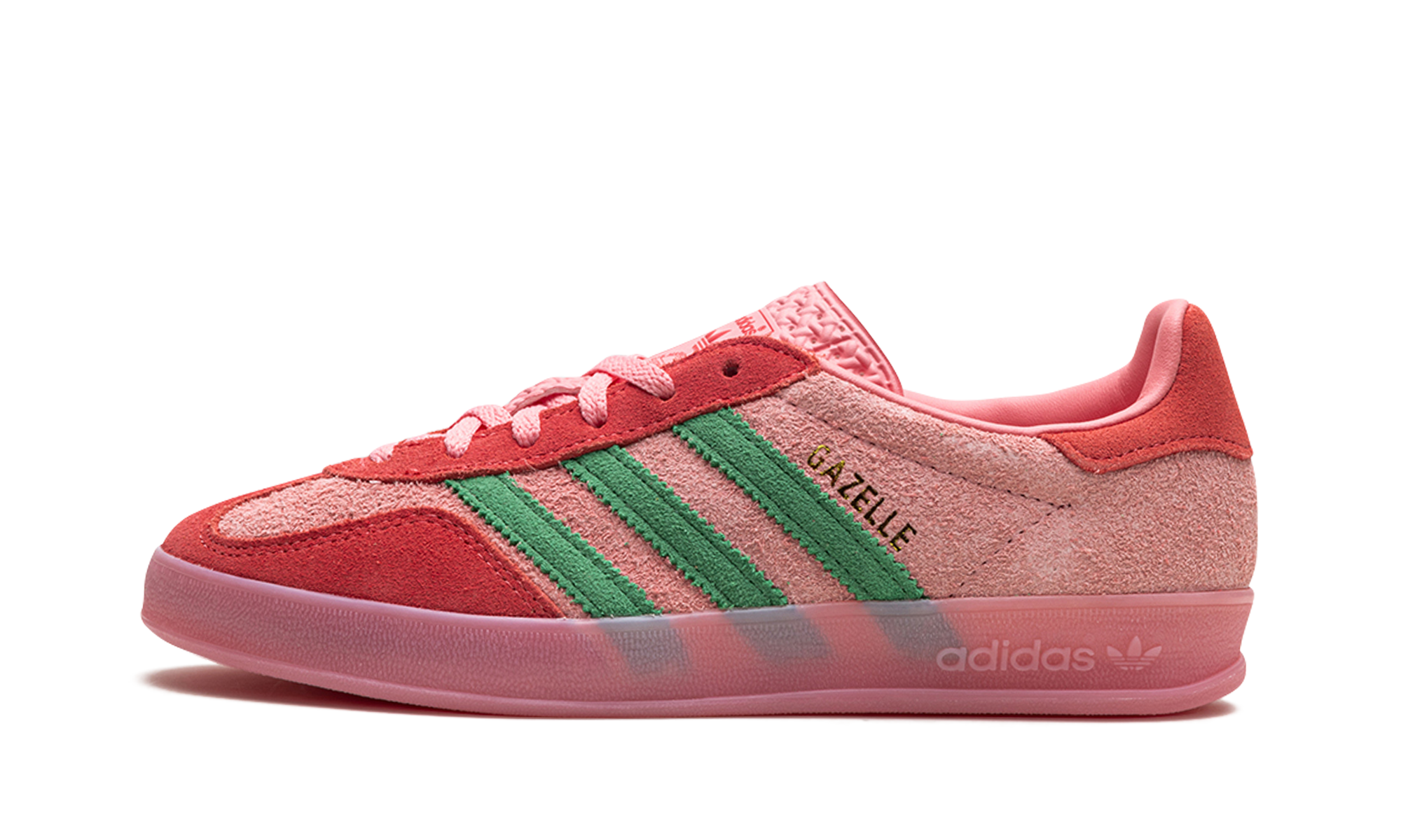 Adidas Gazelle Indoor Semi Pink Spark / Preloved Green / Preloved Scarlet (IG6782)