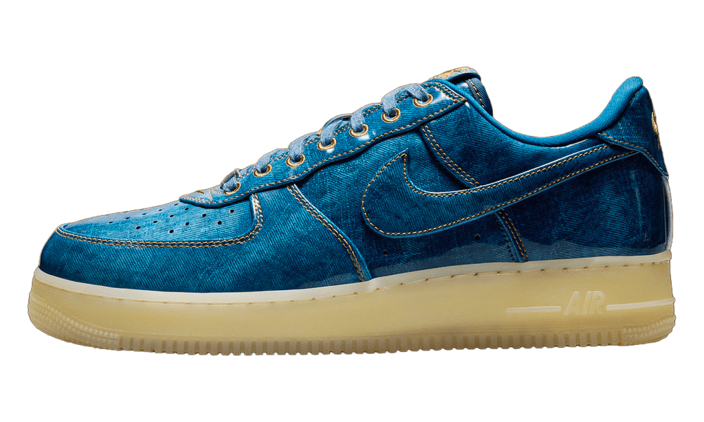Nike Air Force 1 “Patent Denim”: matt und Glanz in Blau