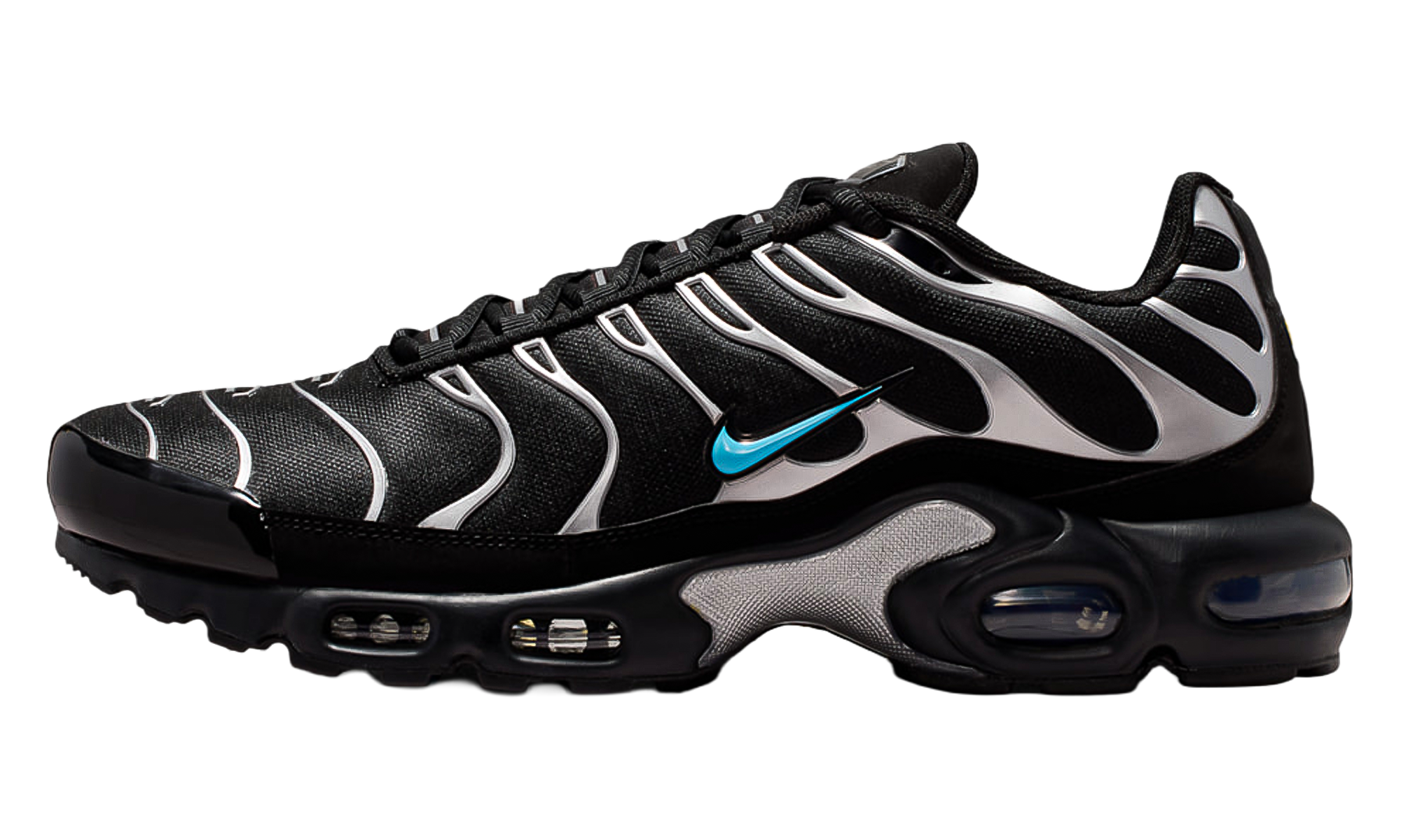 Nike Air Max Plus Premium "Black / Chrome / Gamma Blue" (IM9624-001)