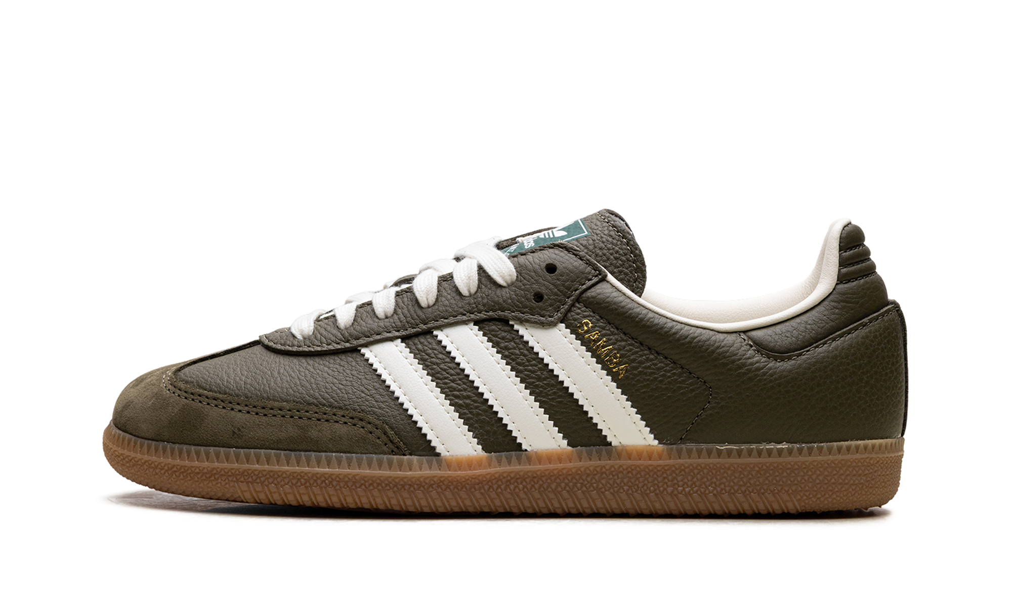 Adidas Samba OG "med dark khaki/off-white/gum" (JR0890)