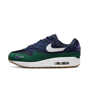 Nike Air Max 1 ’87 QS “Obsidian” (DV3887-400): Navy, Grün und ein lila Detail, das alles trägt